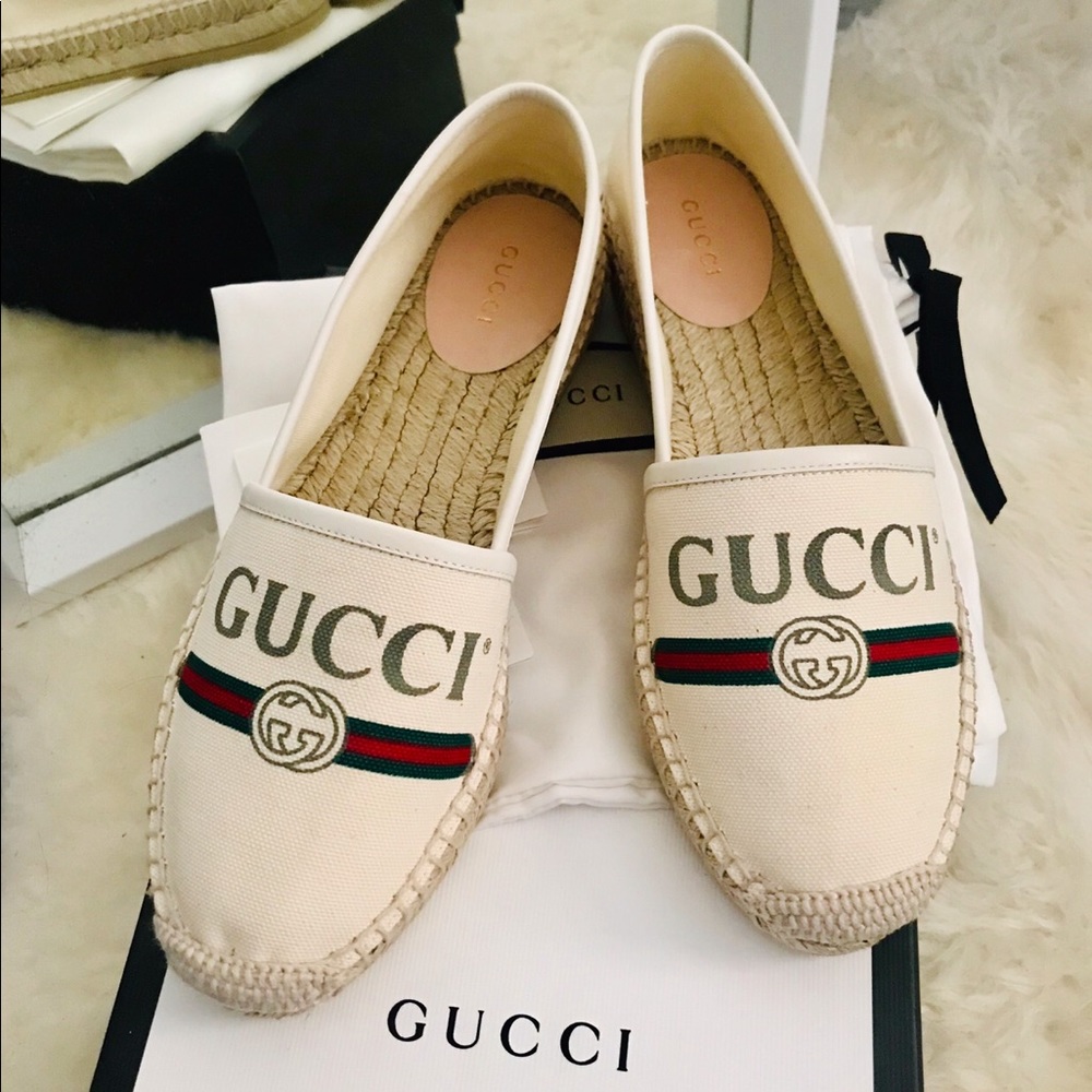 ❌SOLD❌Gucci Logo Canvas Espadrille